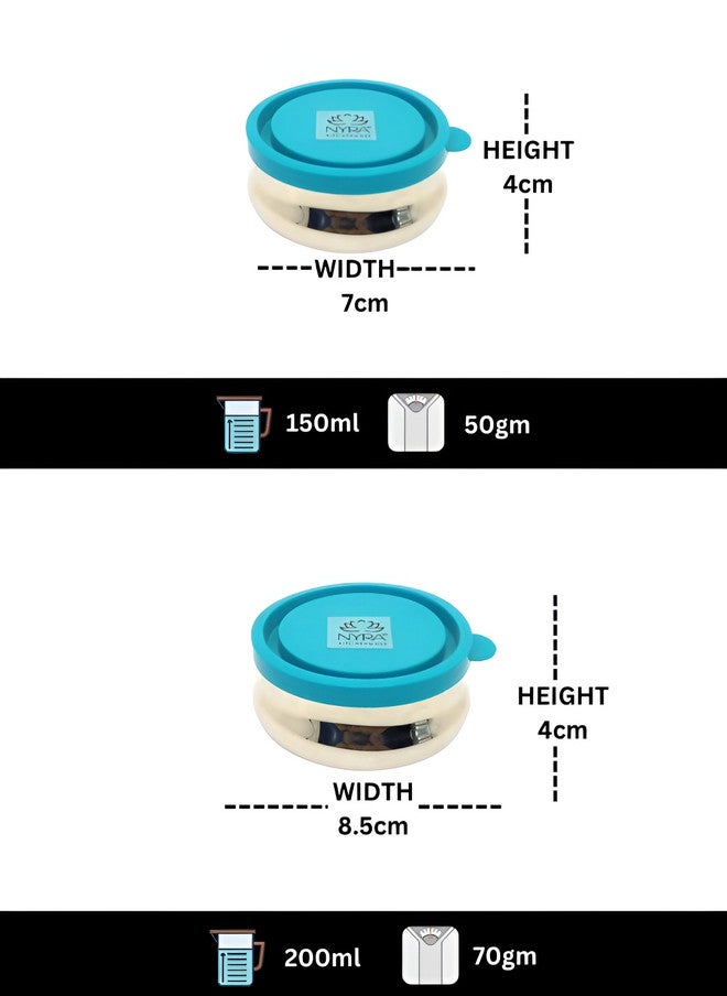 Nyra Kitchenware Steel Stainless Steel Leak Resistant 2 Piece Magnetic Canister - Image 2
